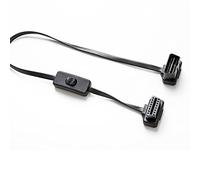 bbfly-A6 OBD II ODB2 Splitter extension 16 broches Adaptateur de câble d'extension (A6 avec interrupteur d'alimentation 150CM/5FT)