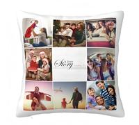 Bbflyper Housses de Coussin Personnalisables, avec n'importe Quelle Photo/Texte, Cadeau personnalisé pour Couple, Impression des Deux côtés en Option, sans Rembourrage (50 x 50 cm)