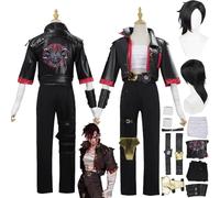 bbganlian Anime Arcane Season 2 Vi Nouvelle Peau Cosplay Costume Tenue Jinx Caitlyn Jeu de Rôle Uniforme Ensemble Complet Halloween Fête Carnaval Habiller avec Perruque pour Femmes (XL)