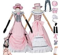 bbganlian Anime Black Butler Ciel Phantomhive Cosplay Costume Tenue Jeu de Rôle Uniforme Ensemble Complet Halloween Carnaval Habiller avec Chapeau Perruque Cache-œil pour Femmes (XXL)