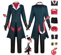 bbganlian Anime Hazbin Hôtel Blitzo Boss Cosplay Costume Tenue Charlie Morningstar Jeu de rôle Uniforme Ensemble Complet Halloween Carnaval Fête Habiller avec Queue pour Hommes (M)