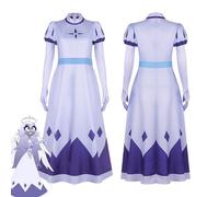 bbganlian Anime Hazbin Hotel Emily Seraphim Cosplay Costume Tenue Charlie Morningstar Uniforme Bleu Robes Ensemble Complet Halloween Carnaval Fête Habiller Pour Filles Filles (L)