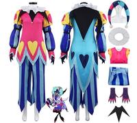 bbganlian Anime Hazbin Hotel Fizzarolli Cosplay Costume Tenue Lucifer Morningstar Jeu de Rôle Uniforme Ensemble Complet Halloween Fête Habiller avec Chapeau pour Femmes Filles (M)