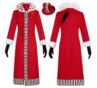 bbganlian Anime Hazbin Hotel Valentino Cosplay Costume Testume Charlie Morningstar Jeu de rôle Uniforme Ensemble Complet Halloween Carnaval Fête Habiller avec Chapeau pour Hommes (XXXL)