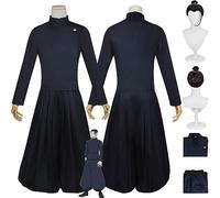 bbganlian Anime Jujutsu Kaisen Saison 2 Geto Suguru Cosplay Costume Tenue Itadori Yuji Jeu de Rôle Uniforme Ensemble Complet Halloween Carnaval Habiller avec Perruque pour Hommes (L)