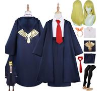 bbganlian Anime Mashle Magic and Muscles Lemon Irvine Cosplay Costume Tenue Jeu de rôle Uniforme Ensemble Complet Halloween Carnaval Fête Habiller avec Coiffe Perruque pour Femmes (M)