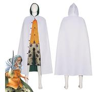 bbganlian Anime One Piece Silvers Rayleigh Cosplay Costume Tenue Monkey D. Luffy Jeu de Rôle Uniforme Ensemble Complet Halloween Carnaval Fête Habiller pour Hommes (XXL)