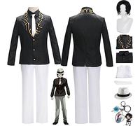 bbganlian Anime Personnage Kibutsuji Muzan Cosplay Costume Tenue Iguro Obanai Jeu de Rôle Uniforme Ensemble Complet Halloween Fête Carnaval Habiller avec Perruque pour Hommes (XXL)