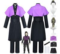 bbganlian Anime Personnage Shinazugawa Genya Cosplay Costume Tenue Kanroji Mitsuri Jeu de Rôle Uniforme Ensemble Complet Halloween Fête Carnaval Habiller avec Perruque pour Hommes (M)