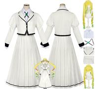 bbganlian Anime Rock Is a Lady's Modesty Lilisa Suzunomiya Cosplay Costume Tenue Jeu de rôle Uniforme Ensemble Complet Halloween Fête Carnaval Habiller avec Perruque pour Femmes (S)