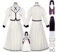 bbganlian Anime Rock Is a Lady's Modesty Otoha Kurogane Cosplay Costume Tenue Jeu de rôle Uniforme Ensemble Complet Halloween Fête Carnaval Habiller avec Perruque pour Femmes (M)