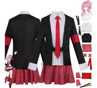 bbganlian Anime Shugo Chara Hinamori Amu Cosplay Costume Tenue Tsukiyomi Utau Jk Uniforme Ensemble Complet Halloween Carnaval Habiller avec Perruque Coiffure pour Femmes Filles (L)