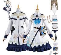 bbganlian Genshin Impact Barbara Cosplay Costume Tenue Personnage du jeu Kinich Uniforme Ensemble Complet Halloween Carnaval Fête Habiller avec Perruque Coiffure pour Femmes (L)