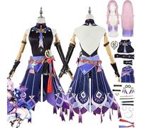 bbganlian Genshin Impact Citlali Cosplay Costume Tenue Personnage de Jeu Focalors Uniforme Ensemble Complet Halloween Fête Carnaval Habiller avec Perruque Coiffe pour Femmes (M)