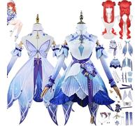 bbganlian Genshin Impact Nilou Breeze of Sabaa Cosplay Costume Tenue Jeu Personnage Uniforme Ensemble Complet Halloween Carnaval Habiller avec Perruque Coiffe pour Femmes Filles (XL)