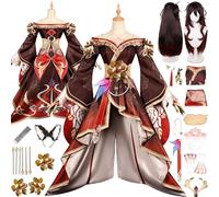 bbganlian Honkai Star Rail Fugue Cosplay Costume Tenue Personnage du jeu Tingyun Kafka Uniforme Ensemble Complet Halloween Fête Carnaval Habiller avec Coiffure Perruque pour Femme (L)