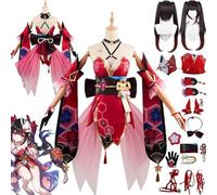 bbganlian Honkai Star Rail Sparkle Cosplay Costume Tenue Personnage du jeu Kafka Uniforme Ensemble Complet Halloween Fête Carnaval Habiller avec Perruque Coiffe Masque pour Femmes (S)