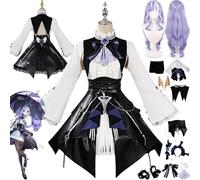 bbganlian Zenless Zone Zero Vivian Cosplay Costume Tenue Personnage du jeu Uniforme Ensemble Complet Halloween Carnaval Habiller avec Perruque Oreilles d'elfe Coiffe pour Femmes (XL)