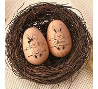 BBGDP Oeuf De Pâques Musical Personnalisé, Œufs en Bois Gravés Personnalisés avec Nom Et Lapin, Cadeaux De Bricolage De 1er Pâques pour Les Enfants