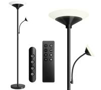 BBHome Lampadaire Salon LED Dimmable 27W avec Lampe de Lecture 6W, Lampadaire Moderne avec télécommande et Tactile pour Salon, Chambre, Bureau