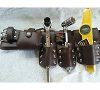 BBI LTD Échafaudage 5 pcs Ceinture Palette en Cuir Marron avec Outil Ensemble, Clé 17/21 inclus