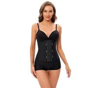 BBIAM Ceinture d'entraînement pour femme, corset en latex sous la poitrine pour la gym, le sport, l'entraînement, le sablier avec crochets, bande ventrale post-partum, taille M