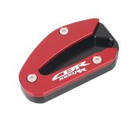 BBIGTIFWX Support Béquille Moto pour H&Onda CBR1000RR CBR 1000RR CBR1000 RR 2017-2021 Moto CNC Béquille Pied Béquille Latérale Extension Plaque De Support(CBR1000RR-Red)
