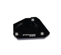 BBIGTIFWX Support Béquille Moto pour Suzuki V-Strom 650/XT VSTROM 650 DL650 2004-2022 2023 2024 Béquille De Moto Pied Béquille Latérale Extension Plaque De Support(Black)