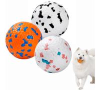 BbiuRer Lot de 3 balles indestructibles pour chien - Jouet durable pour chiens de grande, moyenne et petite taille - Matériau ETPU - Poids : 50 g