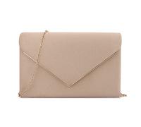 BBjinronjy Pochette pour femme - Sac à main pour fête de mariage, cocktail, bal de fin d'année, sac à bandoulière en daim synthétique, nude
