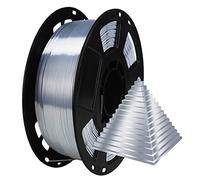 BBLIFE Filament en PLA argenté nacré de soie de 1,75 mm, 1 kg, matériau d'impression 3D largement supporté pour imprimante 3D FDM, lot avec autocollant supplémentaire