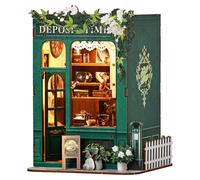 BBLIKE Book Nook Kit - DIY Miniature Housse Kit for Adults, Décoration de Bibliothèque pour Maison de Poupée, 3D Puzzle Bois avec Lumière LED, Kit de Maquette de Bookstore pour Adultes Cadeaux