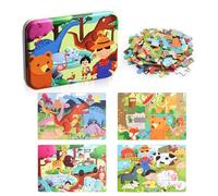 BBLIKE Puzzle Enfant 2 3 4 Ans - 4 en 1 Progressif Puzzles avec Boîte, Jouet Éducatif Montessori Apprentissage Cognitif, Drôle Jeux Cadeau Anniversaire pour Fille Garçon Bebe