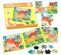 BBLIKE Puzzle Magnétique Enfant 2 3 4 Ans, Montessori Puzzle Enfant des Dinosaures, Voitures, Animaux et Bien d'autres Choses. Jeu Voiture Enfant Voyage, Cadeau Éducatif pour Garçons et Filles