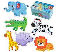 BBLIKE Puzzle pour Enfant 6 Images Puzzle Enfant à partir de 3 - Convient pour garçons et Filles - Puzzle Enfant à partir de 3 à 4 à 5 Ans (Animaux)
