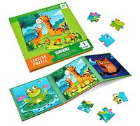 BBLIKE Puzzles magnétiques pour les enfants de 3, 4, 5, 6 ans, puzzles 3 en 1, 37 pièces en bois d'animaux pour les tout-petits, jeux de voyage et jouets de voyage pour les garçons et les filles de 3