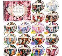 BBLTIFF 16 Pièces Bougies Parfumée, Coffret Bougies Parfumées Cadeau, Bougie Decorative, Cire de Soja Naturelles Pour Le Bain, Le Yoga, Le Mariage, Noël, Les Cadeaux D'anniversaire (16 Parfums)