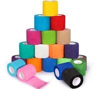 BBLTIFF Bandage Autoadhésif, 20 Rouleaux 5cm x 4.5m, Bande Cohesive, Bande Auto Adhesive, Bande Strapping Adhésif non Tissé, Pour Le Sport, Les Doigts, Les Chevilles, Les Articulations (20 Couleurs)