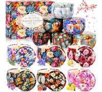 BBLTIFF Bougies Parfumée, 12 Pièces Coffret Bougies Parfumées Cadeau, Bougie Decorative, Cire de Soja Naturelles Pour Le Bain, Le Yoga, Le Mariage, Noël, Les Cadeaux D'anniversaire (12 Parfums)