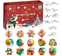 BBLTIFF Calendrier de l'avent 2025 Casse-Tête pour Enfants et Adultes, 24 Jours de Noël avec Kunststoff, Puzzles en Métal et en Bois Jouet, Cadeau pour Filles Garçons Adolescents