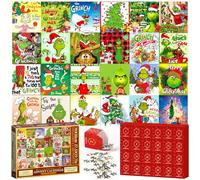 BBLTIFF Calendrier de l'Avent Puzzle pour Adultes et Enfants, 24 Boîtes 1008 Pièces Calendrier Avent 2025, Puzzle Noël Compte à Rebours Cadeaux, pour La Décoration Intérieure