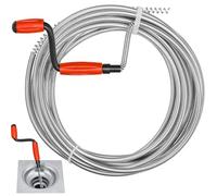 BBLTIFF Furet Deboucheur Canalisation, Deboucheur wc 5m × 6 mm, Furet Plomberie avec Manivelle, Deboucheur Evier, Deboucheur Toilette Convient aux éviers de Cuisine et Aux Tuyaux de Salle de Bain