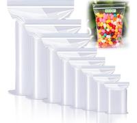 BBLTIFF Lot de 800 sachets en plastique à fermeture à pression - 8 tailles - Sachets refermables - Sacs de rangement transparents en polyéthylène pour le rangement