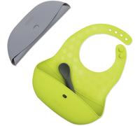 BBLÜV Pöket bavoir avec cuillère Grey/Lime 2 pcs