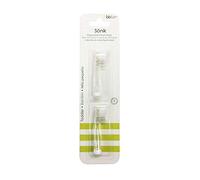 bblüv - Sönik - Lot de 2 brosses à dents de rechange pour enfant (18-36 m) | Vibrations douces, minuteur lumineux 2 minutes, tête lumineuse à l'activation, sûr dès la naissance, montage facile