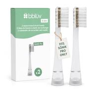 bblüv - Sönik Pro - Lot de 2 Brossettes de Rechange, 18-36 Mois | Poils ultra-doux, Système clic facile, Compatible Sönik Pro 4 étapes, Sans BPA, Adaptée aux gencives sensibles