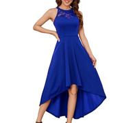 Bbonlinedress Robe Femme Asymétrique de Soirée Courte Devant Longue Dernière pour Cocktail Mariage Invité Bal de Promo Anniversaire Cérémonie Royalblue 2XL