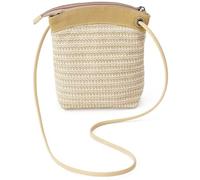 BBORGDC Petit sac à bandoulière en paille pour femme - Sac à main de vacances tissé de style bohème avec sangle de téléphone, portefeuille de plage d'été, portefeuille pour téléphone, design original