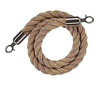 BBOSCH Corde Tressée en Chanvre Corde en Polypropylène Torsadée Robuste avec Crochet en Argent,Corde de Contrôle des Foules pour Les Cinémas, Les Grandes Ouvertures, Les Hôtels(Size:1.5m/5ft)