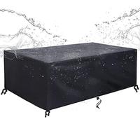BBOVOBB Housse Salon de Jardin,120x60x60 420D Bache Salon de Jardin, Housse de Table Jardin Rectangulaire,420D Tissu Oxford Housses Protection mobilier Jardin avec Corde et Boucle Verrouillage